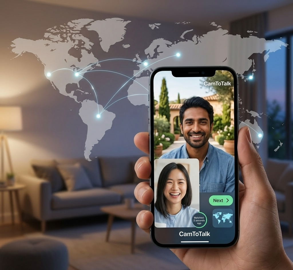 holding a cellphone Cam To Talk